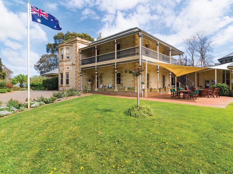 RetireAustralia The Laurels Retirement Village Mount Barker Adelaide Hills South Australia community centre country estate gardens flag heritage building