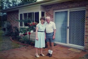 Photograph of of Joan and Ray Walpole at Villa 7