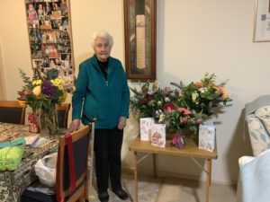 Ruth celebrating her 90th birthday at Torrens Grove Retirement Village.