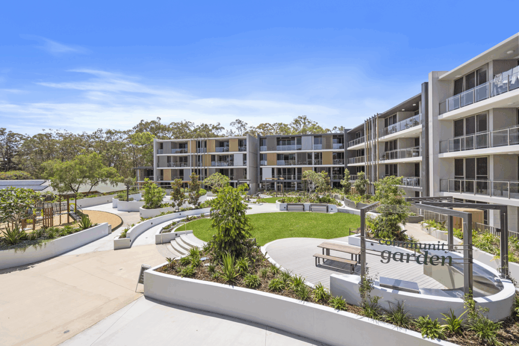 A view of the gardens and outside of The Green Tarragindi Retirement Village